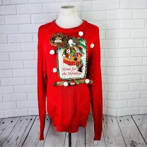Claiborne Handmade Ugly Christmas Sweater - Large